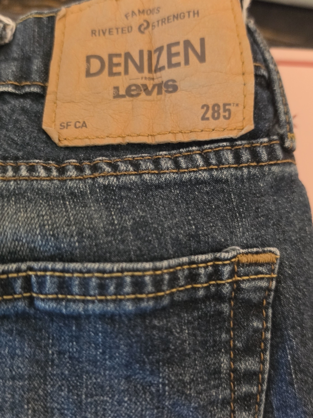 Men's Dark Blue Denim Jeans 40 X 33